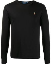 Polo Ralph Lauren - Logo Embroidered Long-Sleeve T-Shirt - Lyst