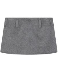 Miu Miu - Double-Cashmere-And-Wool Miniskirt - Lyst