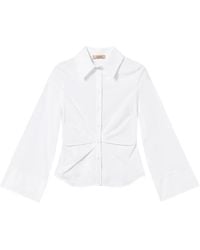 Twinset - Draped Button-Down Shirt - Lyst
