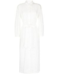 Evi Grintela - Embroidered-design Cotton Midi Dress - Lyst