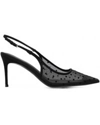 Black Suede Studio - Marina Polka-Dot Mesh Slingback Pumps - Lyst