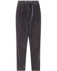 White Sand - Belted Corduroy Trousers - Lyst