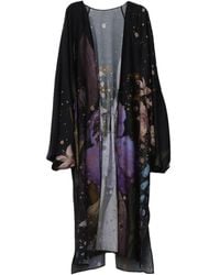 YANGKEHAN - Maxi Floral-Print Silk Robe - Lyst