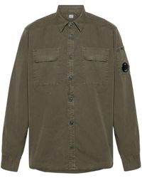 C.P. Company - Katoenen Overhemd Met Lens-detail - Lyst