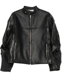 Anni Salonen - Rose-Detail Leather Jacket - Lyst