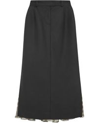 16Arlington - Samara Virgin Wool Midi Skirt - Lyst