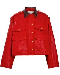 Rado - Contrasting-Collar Flap-Pocket Jacket - Lyst