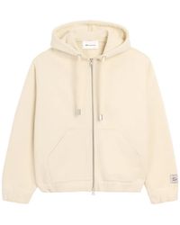 Ami Paris - Zipped Cotton Hoodie With Heritage Label - Lyst