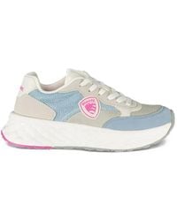 Blauer - Panelled Logo-Patch Sneakers - Lyst