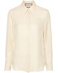 Gucci - GGジャカード シルクシャツ - Lyst