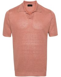 Roberto Collina - Split-neck Piqué Polo Shirt - Lyst