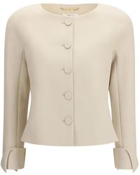 Chloé - Collarless Fitted Jacket - Lyst