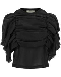 Comme des Garçons - Haut Froncé À Volants - Lyst