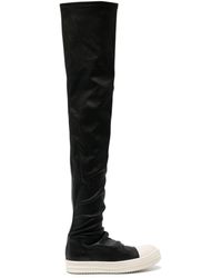 Rick Owens - Stivali sneakers alla coscia in pelle - Lyst