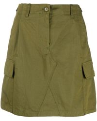 KENZO - Cargo Cotton Mini Skirt - Lyst