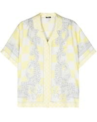 Versace - Barocco-print Silk Shirt - Lyst