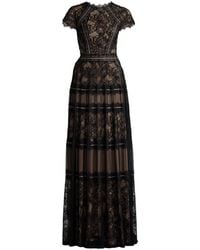 Tadashi Shoji - Ahern Lace-Panelled Tiered Maxi Dress - Lyst
