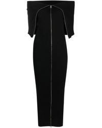 MM6 by Maison Martin Margiela - Zip-up Ribbed-knit Maxi Dress - Lyst