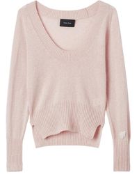 Simone Rocha - Trui Met Diepe Ronde Hals En Pareldetail - Lyst
