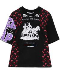 Marine Serre - Regenerated T-Shirt Mit Grafik - Lyst