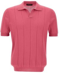 Gran Sasso - Tennis M/M Skipper Ribbed-Knit Polo Shirt - Lyst