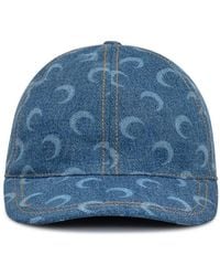 Marine Serre - Adjustable Cotton Lined Bucket Hat With Logo Detail - Lyst