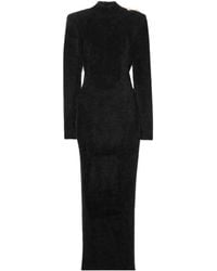 Balmain - Button-Embellished Long-Sleeve Dress - Lyst