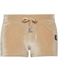 Philipp Plein - Rhinestone-Embellished Drawstring Shorts - Lyst