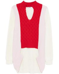 Vivetta - Cable-Knit V-Neck Mini Dress - Lyst