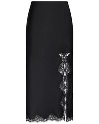 L'Agence - Tico Lace-Trim High-Waisted Skirt - Lyst