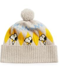 Chinti & Parker - Snoopy Fair Isle Beanie Hat - Lyst
