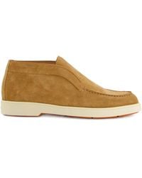 Santoni - Suede Slip-On Desert Boots - Lyst