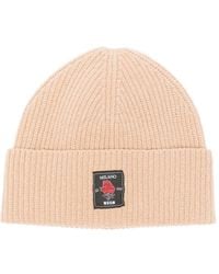 MSGM - Gerippte Beanie Mit Logo-Patch - Lyst
