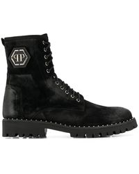 Philipp Plein Military Boots - Black
