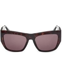 Guess - Tortoiseshell-Effect Logo-Plaque Sunglasses - Lyst