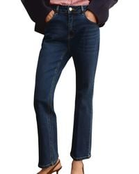 Marella - Logo-Patch Straight-Leg Jeans - Lyst