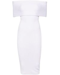 Mugler - Off-Shoulder Knit Dress - Lyst