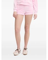 Juicy Couture - Rhinestone-Embellished Drawstring Shorts - Lyst
