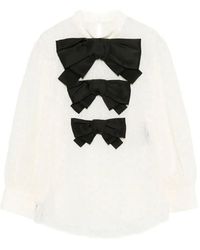 Valentino Garavani - Bow-Detail Blouse - Lyst