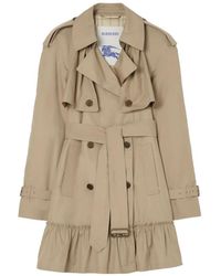 Burberry - Short Gabardine Tillydrine Trench Coat - Lyst