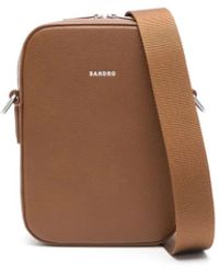 Sandro - レザー メッセンジャーバッグ - Lyst