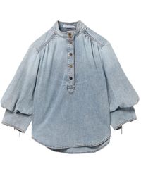 Zimmermann - Balloon-sleeve Blouse - Lyst