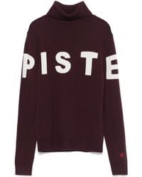 Perfect Moment - Merino Wool Intarsia Turtleneck Sweater - Lyst