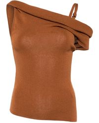 Monse - Off-Shoulder Gebreide Top - Lyst