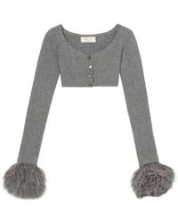 Blumarine - Cardigan Crop A Coste - Lyst