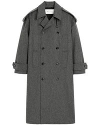 Ami Paris - Wool Trench Coat - Lyst