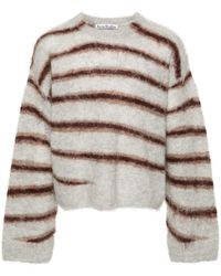 Acne Studios - Striped Knitted Jumper - Lyst