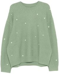 CROQUIS - Heart-Embroidered Sweater - Lyst