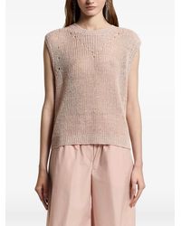 Peserico - Open Knit Vest - Lyst