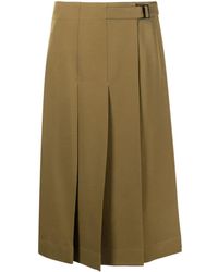 Lemaire - Pleated Wool Wrap Skirt - Lyst